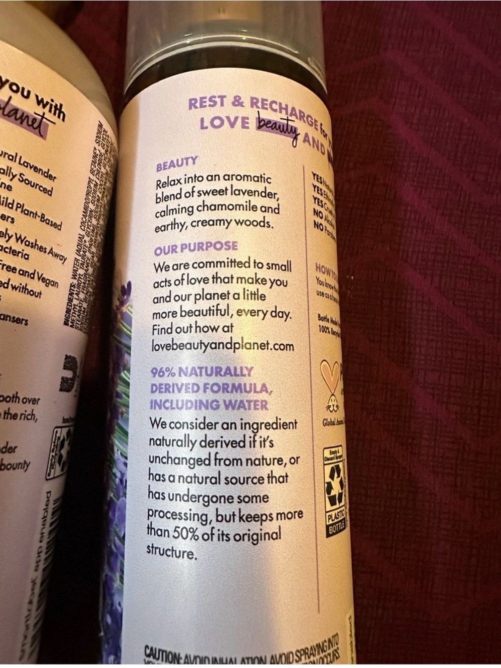 Lavender & Chamomile Tea Vegan Shower & Bath Gel + Body Mist in Warm Vanilla - Picture 4 of 5